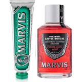 Marvis Cinnamont Mint Ağız Gargarası Tarçın 120 ml + Classic Strong Mint Diş Macunu 85 ml