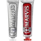 Marvis Whitening Mint ve Cinnamon Mint Diş Macunu Seti 2x85 ml – Çifte Ferahlık ve Beyazlatıcı Etki