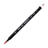 Marvy 1800-2 Brush Pen Çift Uçlu Red Fırça Kalem
