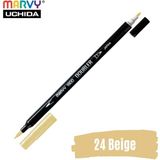 Marvy 1800-24 Bej Çift Uçlu Brush Pen Fırça Kalem