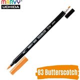 Marvy 1800-83 Brush Pen Çift Uçlu Butterscotch Fırça Kalem