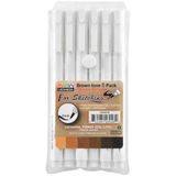 Marvy 4600 Kahve 6'lı Brush Markör Kalem