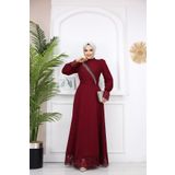 marwella Mercan Tesettür Abiye - Bordo