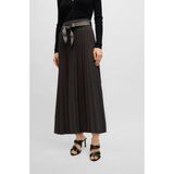 Mary & Mary Lastik Belli Pileli Triko Etek - Siyah - Standart