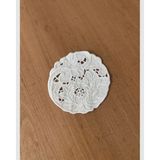 Marys Concept Klasik Dantel Çiçek Desenli Kokteyl Peçeteleri - 6'lı Set Beyaz - 14 x 14 cm