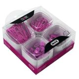 Mas 1286 Ataş + Kıskaç(Klips) + Harita Çivisi Cubbie 4 Lü Pembe