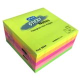 MAS 130000366600 yapışkanlı not kağıdı, sarı, turuncu, açık pembe, koyu pembe, yeşil