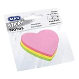 MAS 130000367200 yapışkanlı not kağıdı, pembe, turuncu, sarı