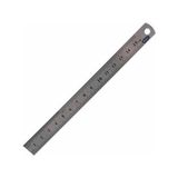 MAS 15 cm Gümüş Renkli Düz Desenli Cetvel - Çelik Kapaklı (1 Adet)