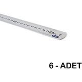 Mas 2350 Çelik Cetvel 50CM - 6 Adet