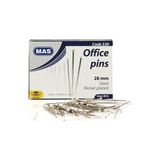MAS 330 Toplu İğne 20 Gr Nikel 28 Mm Çelik Renkli 288 Adet Araç Gereçler İçin