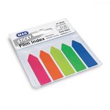 Mas 3662 12x45 mm 5x25 Sayfa PP Neon 5 Renk Film İndex Yapışkanlı Not Kağıdı