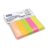 Mas 3665 5 Renk Neon 15x50 Yapışkanlı Kağıt Ayraç