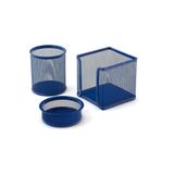 Mas 505 Perfore 3'lü Set Masaüstü Organizer, Bebe Mavi