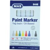 Mas 6448 Paint Marker Demirbaş Kalemi Beyaz 6 Adet