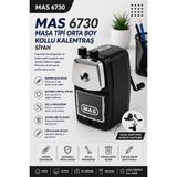 Mas 6730 Siyah Masa Tipi Orta Boy Kollu Kalemtıraş