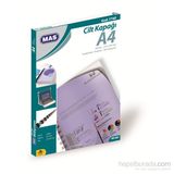 MAS A4 Cilt Kapağı 100 Lü Paket Turuncu 160 Mikron Su Geçirmez 210x297 mm