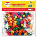 Mas Ahşap Boncuk - 10MM - 50'li Pkt - Karışık Renkli 1841 - Çok Renkli