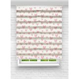 MAS Çocuk Odası Pembe Şirin Kalpler Desenli Dijital Baskılı Zebra Stor Perde - 100 x 280 cm - Çok Renkli