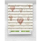 MAS Çocuk Odası Uçan Balon ve Renkli Yıldızlar Temalı Zebra Stor Perde - 120 x 200 cm - Çok Renkli