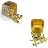 Mas Cubbie Premium Gold Harita Çivisi 2 Çeşit Altın Renkli Şık Tasarım