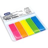 Mas Dikdörtgen Postit Ayraç Neon Renkli 12 x 45 mm Tekli Yapışkanlı Bloknot