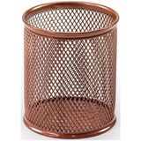 mas masa üstü kalemlik metal perforeli silindir rose gold 500 - YOk