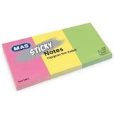 Mas Postit 35X51 Yapışkanlı Not Kağıdı 100 Sayfa 3 Renk Neon - 2 Adet - Karışık Çok Renkli