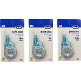 MAS Şerit Silici 3 Adet 5mm x 12m Mavi Renkli Hızlı Düzeltme Aracı Seti