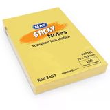 Mas Yapışkanlı Not Kağıdı 100 Sy 76X102 Pastel Sarı (12 Li)3657