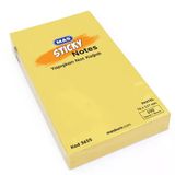 Mas Yapışkanlı Not Kağıdı 100 Sy 76X127 Pastel Sarı (12 Li Paket) 3655
