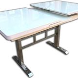 Masa 13778 Ayak Japon Model Metal Nikelaj Dikdörtgn Kelebek Yan Açıl Temper Cam