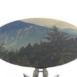 Masa 16611 Japon Ayak Model Metal Nikelaj 90Cm Temper 8Mm Siyah Renk Manzara Cam