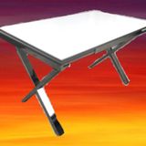 Masa 18120 Model Metal Nikelaj X Ayak Glosspan Tabla Yan Açılır El Yapım