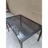 Masa 90549 Cam Metal Siyah Ayak Füme Cam Temperli 8Mm Sabit Masa