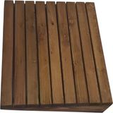 Masa Altı Ayaklık Ayak Koyma Standı Ayak Rampası 49X40cm. Ön Yük. 5Cm. Arka Yük 15 Cm. Kestane