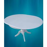 Masa Baba 17385 Ihlamur Ayak Açılır Klasik120 Ahşap MDF Parlak Beyaz Lake El yapı