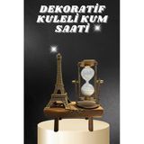 Masa Biblosu Dekoratif Süs Kum Saati Eyfel Kulesi Hediyelik Kum Saati Vitrin