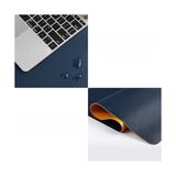 Masa Desk Mat 90X45 cm Çift Taraflı Deri Mouse Pad Kaymaz Geniş Masa Koruyucu Suya Dayanıklı Rulo Yapılabilir Ofis Ev Ofis Laptop ve Klavye Alanı Için 2mm Lacivert - -- - Option-1