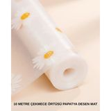 Masa Dostu 10 Metre Papatya Desenli Yapışmaz Kaydırmaz Çekmece Örtüsü Tdms-07 - Renkli