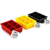Masa Dostu 6 Bölmeli Kare Buz Kalıbı - Silikon - Renkli - Çok Renkli