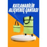 Masa Dostu Alışveriş Çantası Katlanabilir Pazar Arabası Tekerlekli Pazar Arabası Katlanabilir