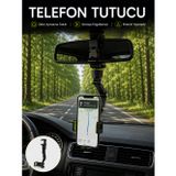 Masa Dostu Araç İçi Dikiz Aynası Telefon Tutucu 360° Dönebilen Katlanabilir