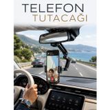Masa Dostu Araç İçi Dikiz Aynası Telefon Tutucu 360° Döner Ayarlanabilir Katlanabilir