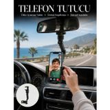 Masa Dostu Araç İçi Telefon Tutucu Dikiz Aynasına Takılan Sabit ve Ayarlanabilir