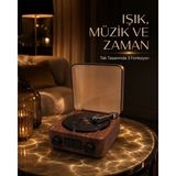 Masa Dostu Bluetooth Hoparlörlü Gece Lambası Dijital Saat ve Ambiyans Işığı Çok Amaçlı Tdms-07 - 1