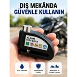 Masa Dostu Disk Fren Kilidi Alarmlı Anti Hırsızlık Motosiklet Scooter Bisiklet Yeni Nesil Tdms-07 - 1