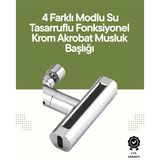 Masa Dostu Krom Musluk Başlığı | 4'ü 1 Arada Su Çıkışı | Kolay Montajlı