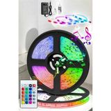 Masa Dostu LED Işık 5 Metre Şerit LED Rgb Işıklı Tdms-07 - 1 m - Renkli