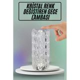 Masa Gece Lambası Şık Dayanıklı Sensörlü Şarjlı Kristal Lamba